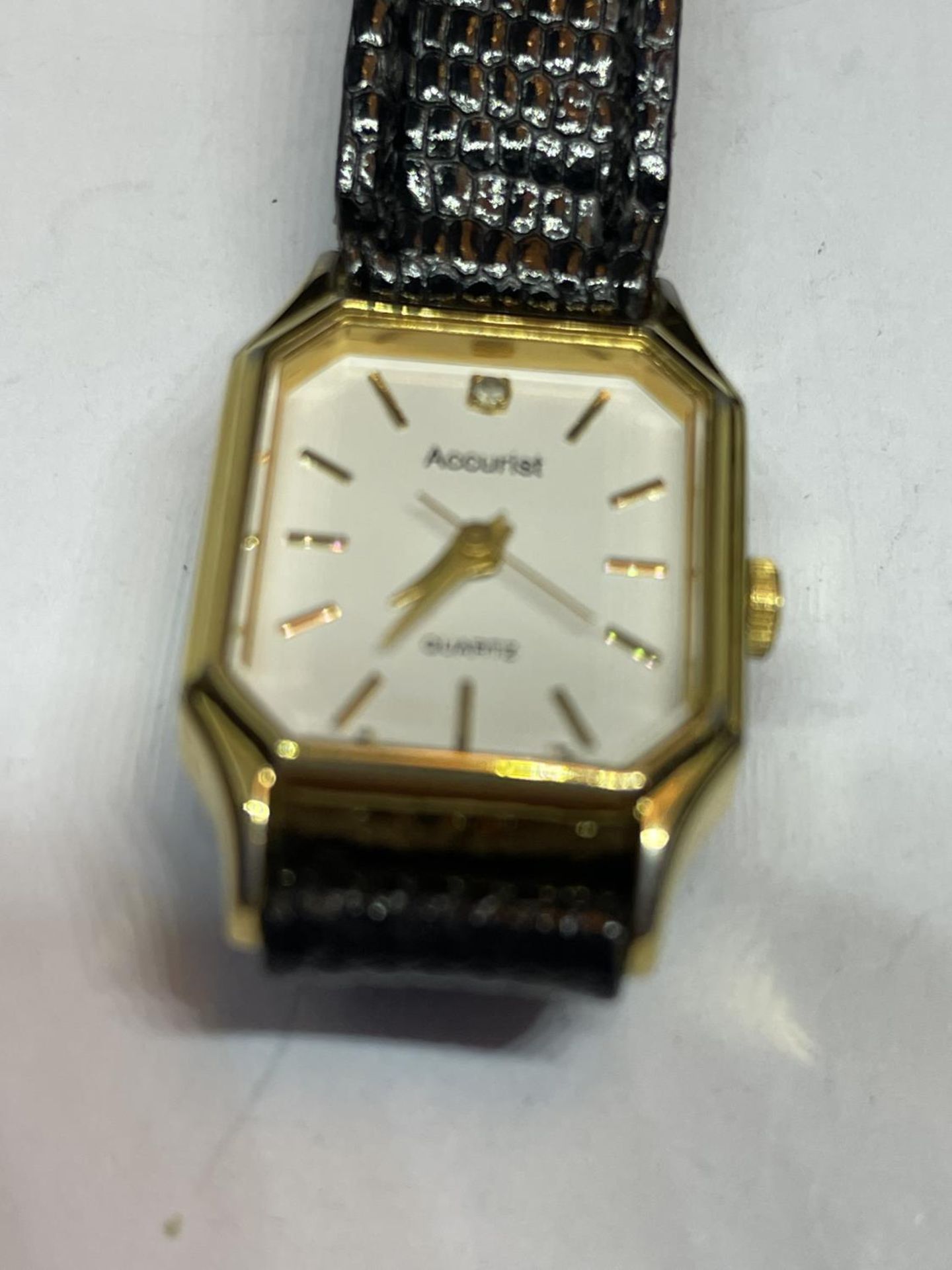 TWO ACCURIST WRIST WATCHES SEEN WORKING BUT NO WARRANTY - Image 2 of 3