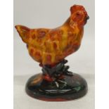 AN ANITA HARRIS HAND PAINTED AND SIGNED IN GOLD HEN FIGURE