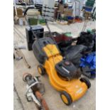 A PARTNER 471S PETROL LAWN MOWER WITH GRASS BOX