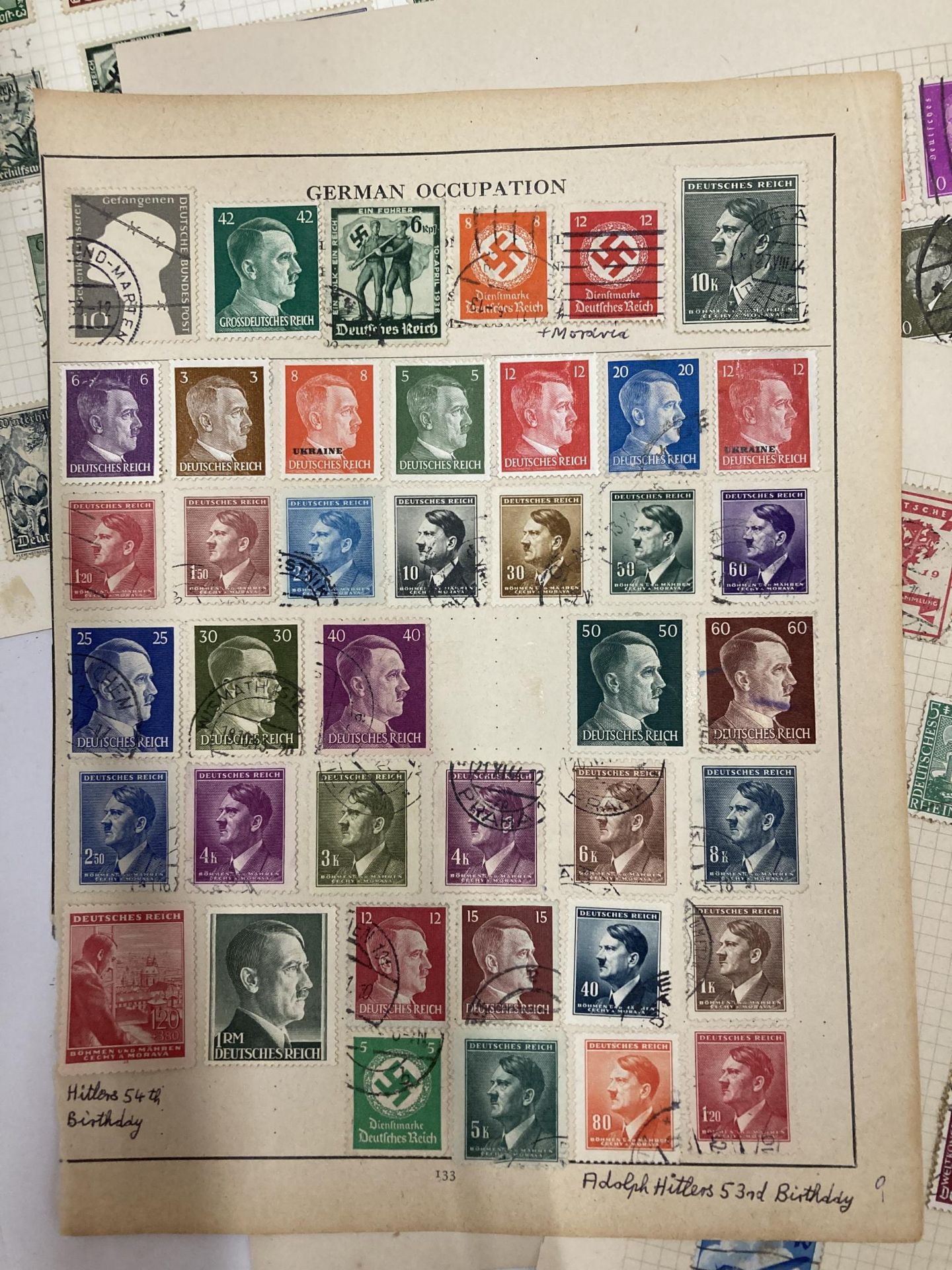 A COLLECTION OF THIRD REICH STAMPS - Image 2 of 2