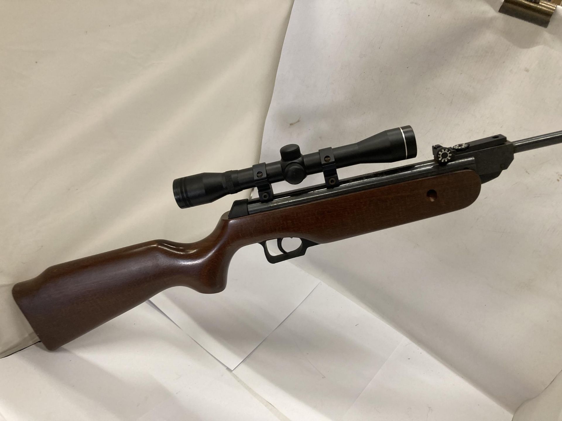 A .22 SPANISH AIR RIFLE WITH 4 X 32 TELESCOPIC SIGHTS - Image 2 of 3