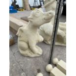 AN AS NEW EX DISPLAY CONCRETE SNAP DRAGON FIGURE *PLEASE NOTE VAT TO BE PAID ON THIS ITEM*