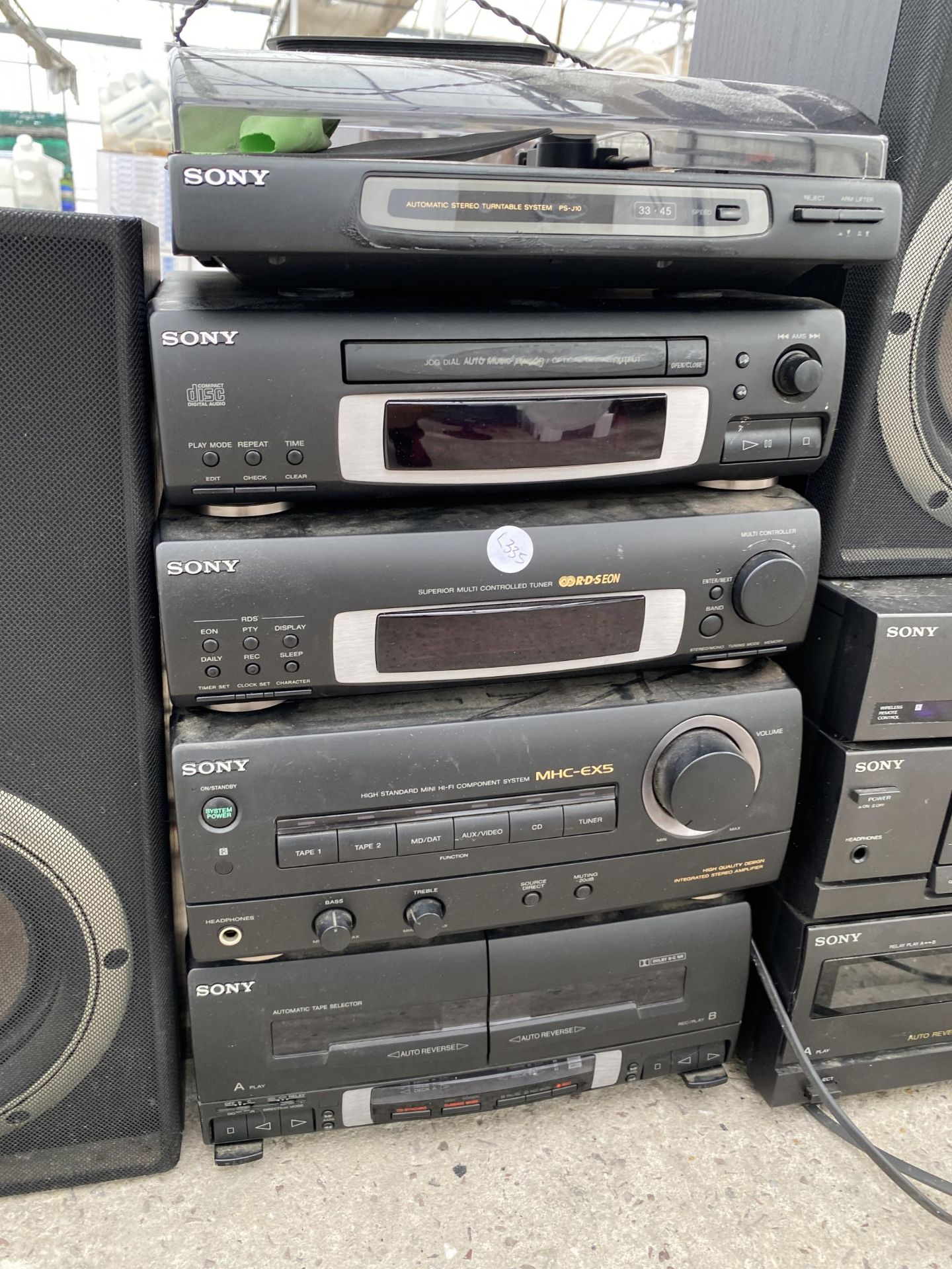 A LARGE QUANTITY OF SONY STEREO SYSTEM ITEMS AND A PAIR OF SPEAKERS - Image 2 of 3