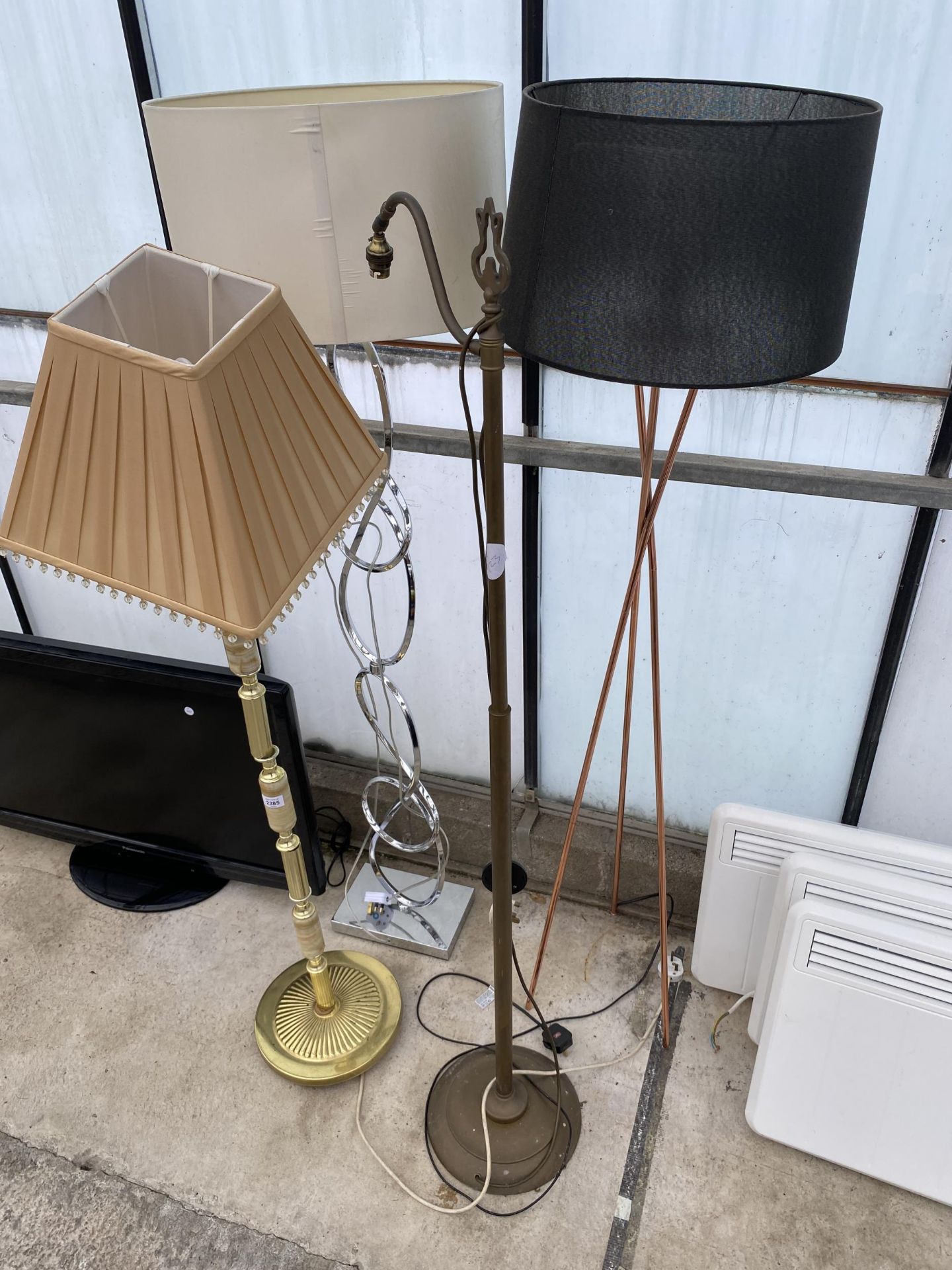 FOUR VARIOUS DECORATIVE STANDARD LAMPS