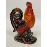 AN ANITA HARRIS HAND PAINTED AND SIGNED IN GOLD COCKEREL