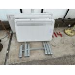 THREE DIMPLEX ELECTRIC HEATERS, WITH WALL BRACKETS