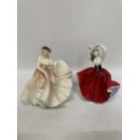 TWO ROYAL DOULTON LADY FIGURES - 'THE POLKA' HN2156 & PRETTY LADIES 'KAREN'