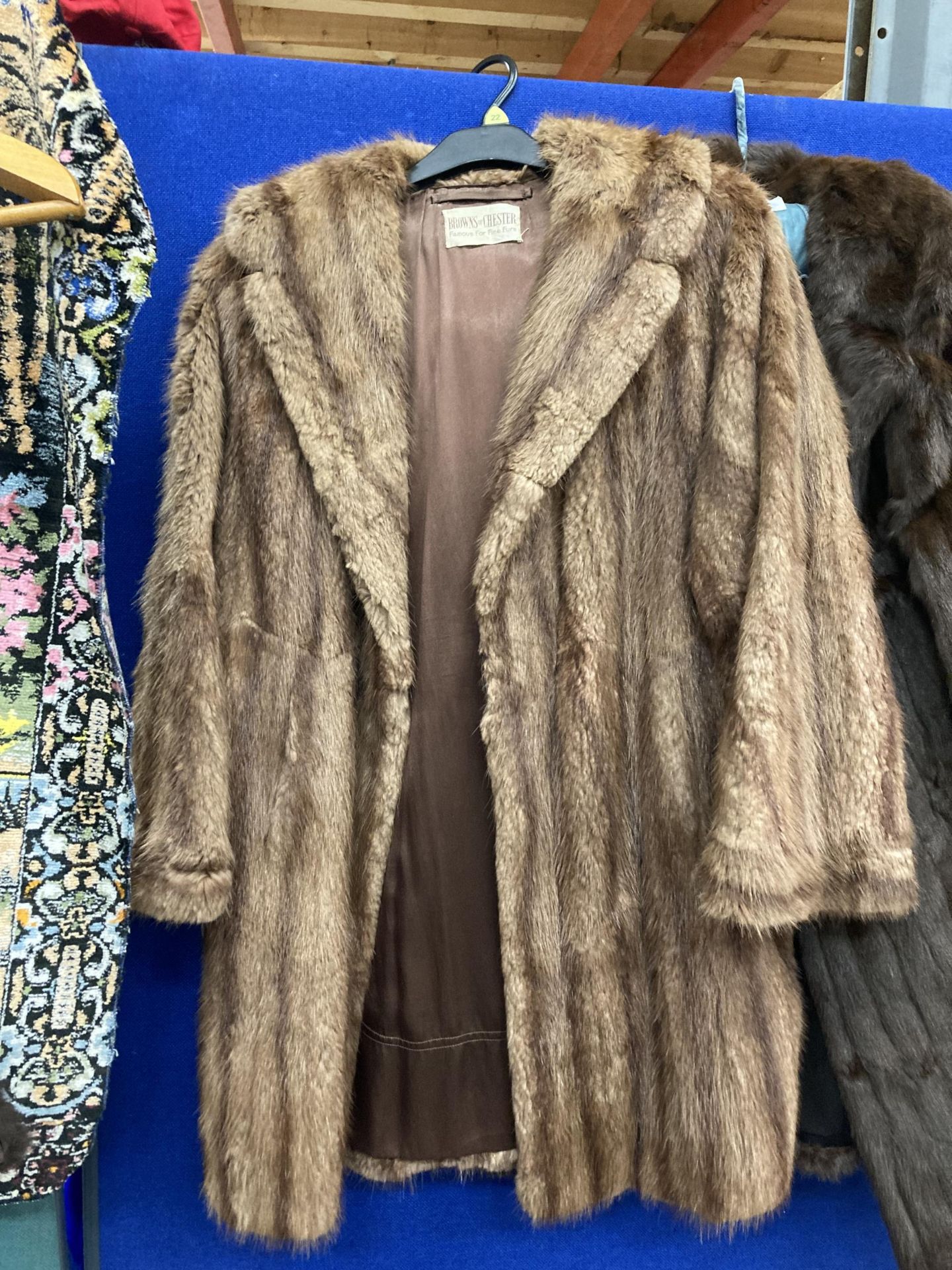 A VINTAGE 'BROWNS OF CHESTER' FUR COAT