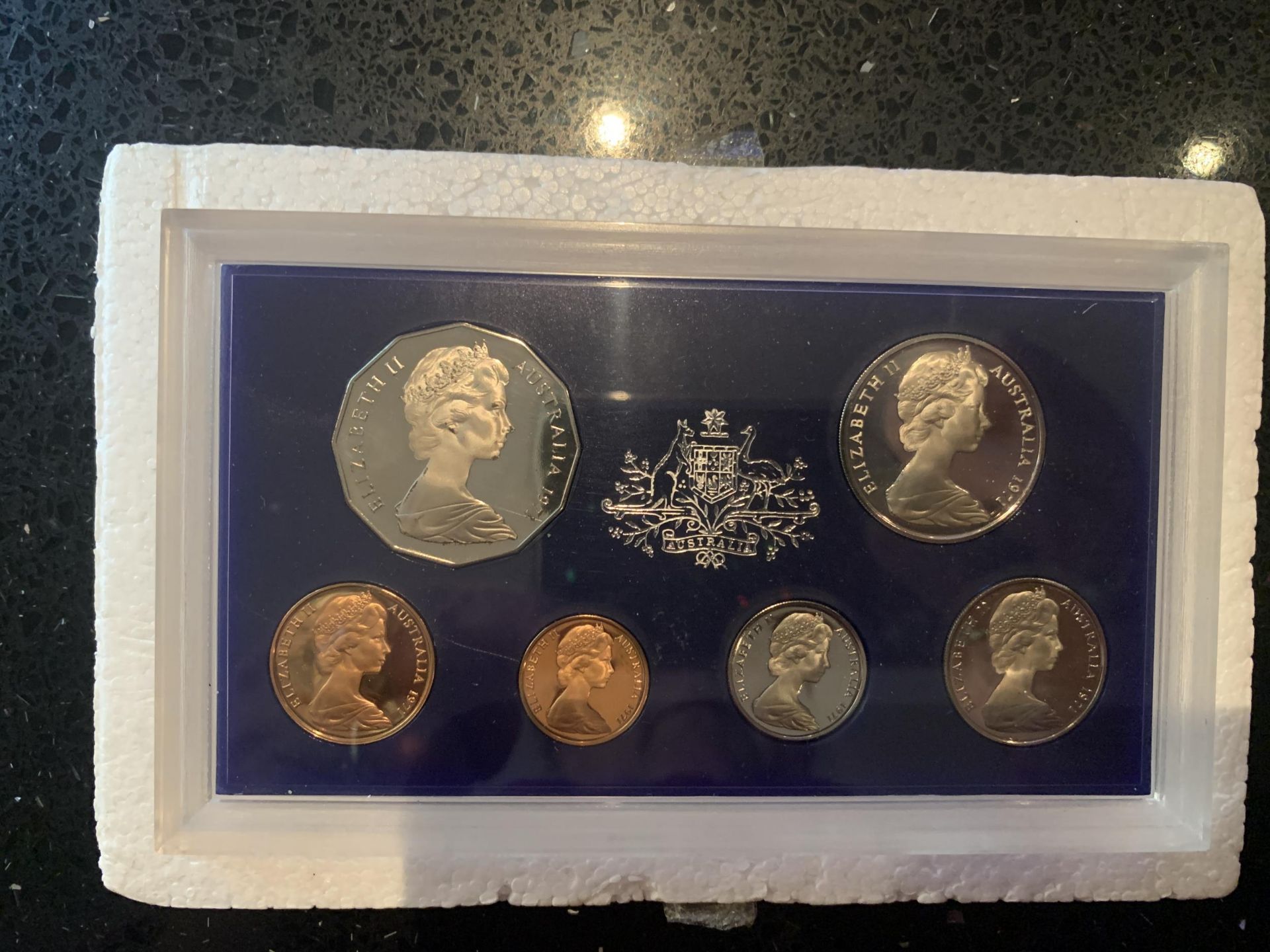 AN AUSTRALIA 1971 COIN SET OF 6 , PRISTINE CONDITION