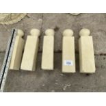 AN AS NEW EX DISPLAY CONCRETE SET OF FIVE END STOPS *PLEASE NOTE VAT TO BE PAID ON THIS ITEM*