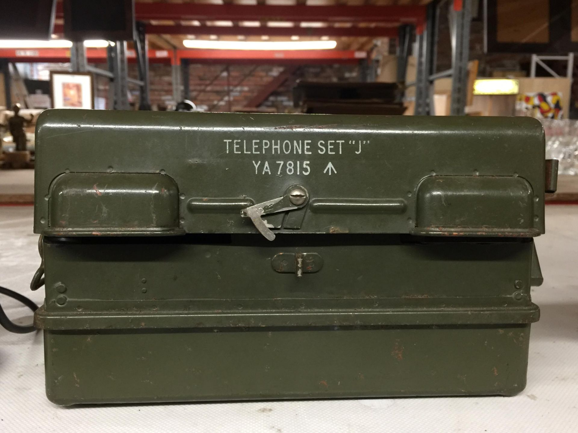 A GREEN MILITARY TELEPHONE - Image 5 of 5