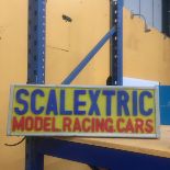 A SCALECTRIX MODEL RACING CARS ILLUMINATED LIGHT BOX SIGN 63CM X 22CM