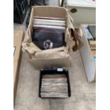 AN ASSORTMENT OF LP RECORDS AND 7" SINGLES