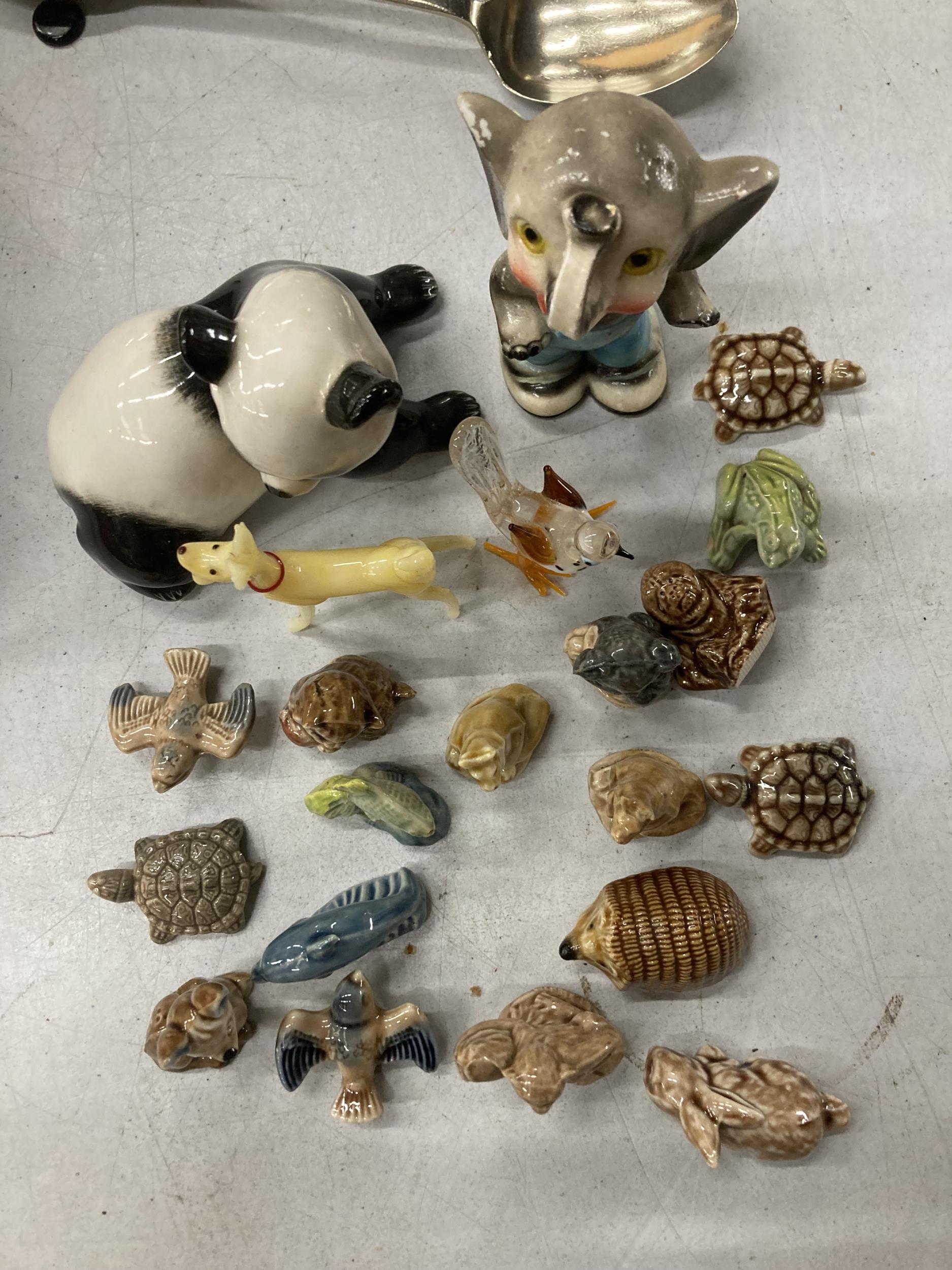 A QUANTITY OF WADE WHIMSIES, A LOMONOSOV PANDA, ETC