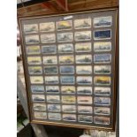 A COLLECTION OF PLAYERS CIGARETTE WARSHIP CARDS, FRAMED AND GLAZED