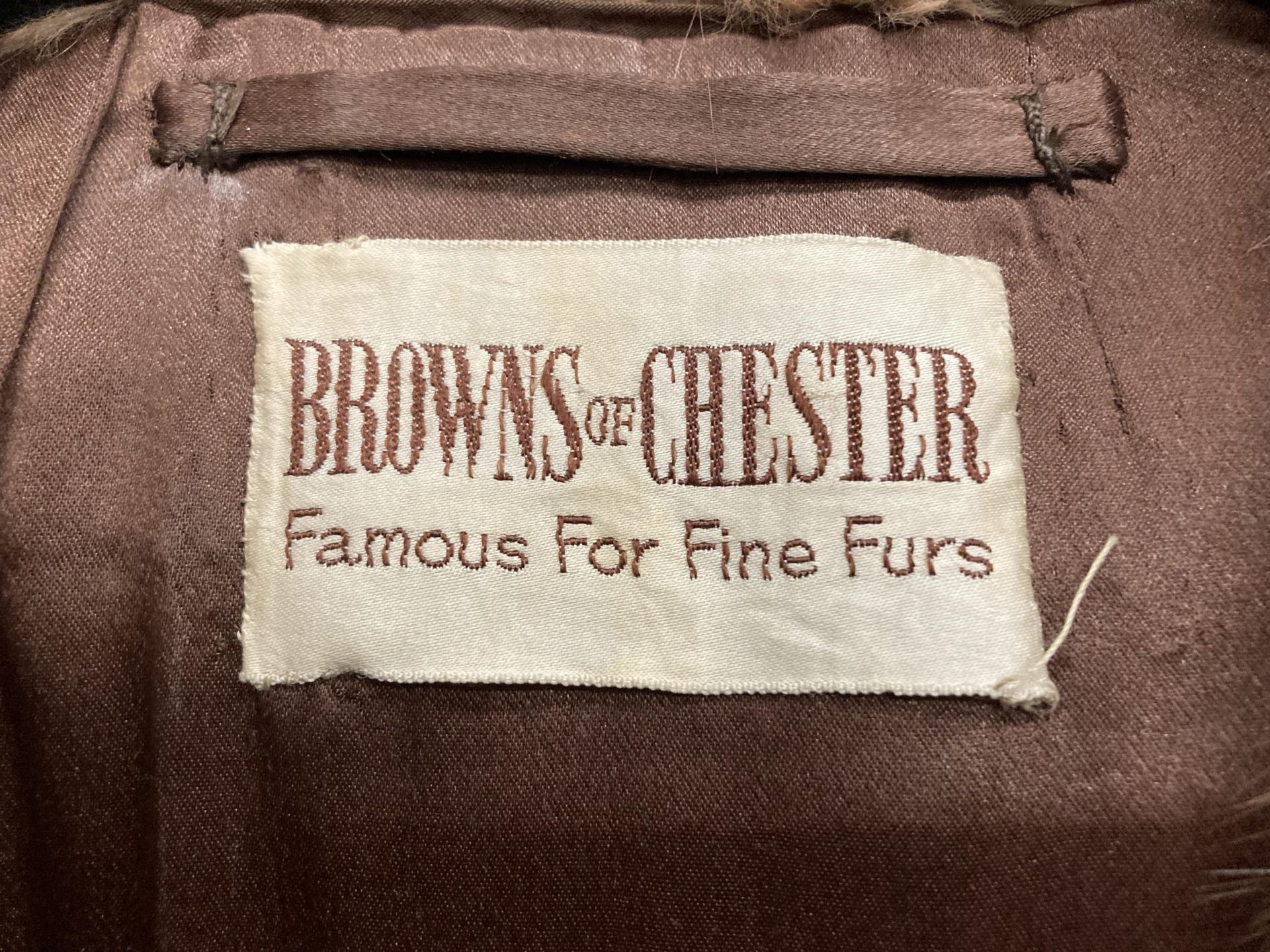 A VINTAGE 'BROWNS OF CHESTER' FUR COAT - Image 2 of 2