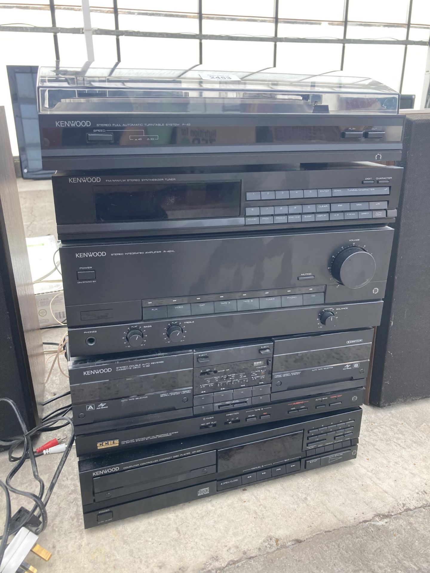 A KENWOOD STEREO SYSTEM WITH TWO WOODEN CASED CELESTION SPEAKERS - Image 2 of 5