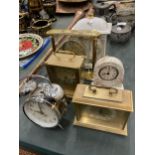A COLLECTION OF VINTAGE CLOCKS - ACCTIM ETC