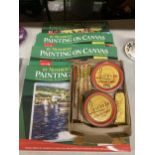 A COLLECTION OF PAINTING BY NUMBERS BOOKS AND BLENDING POWDERS ETC