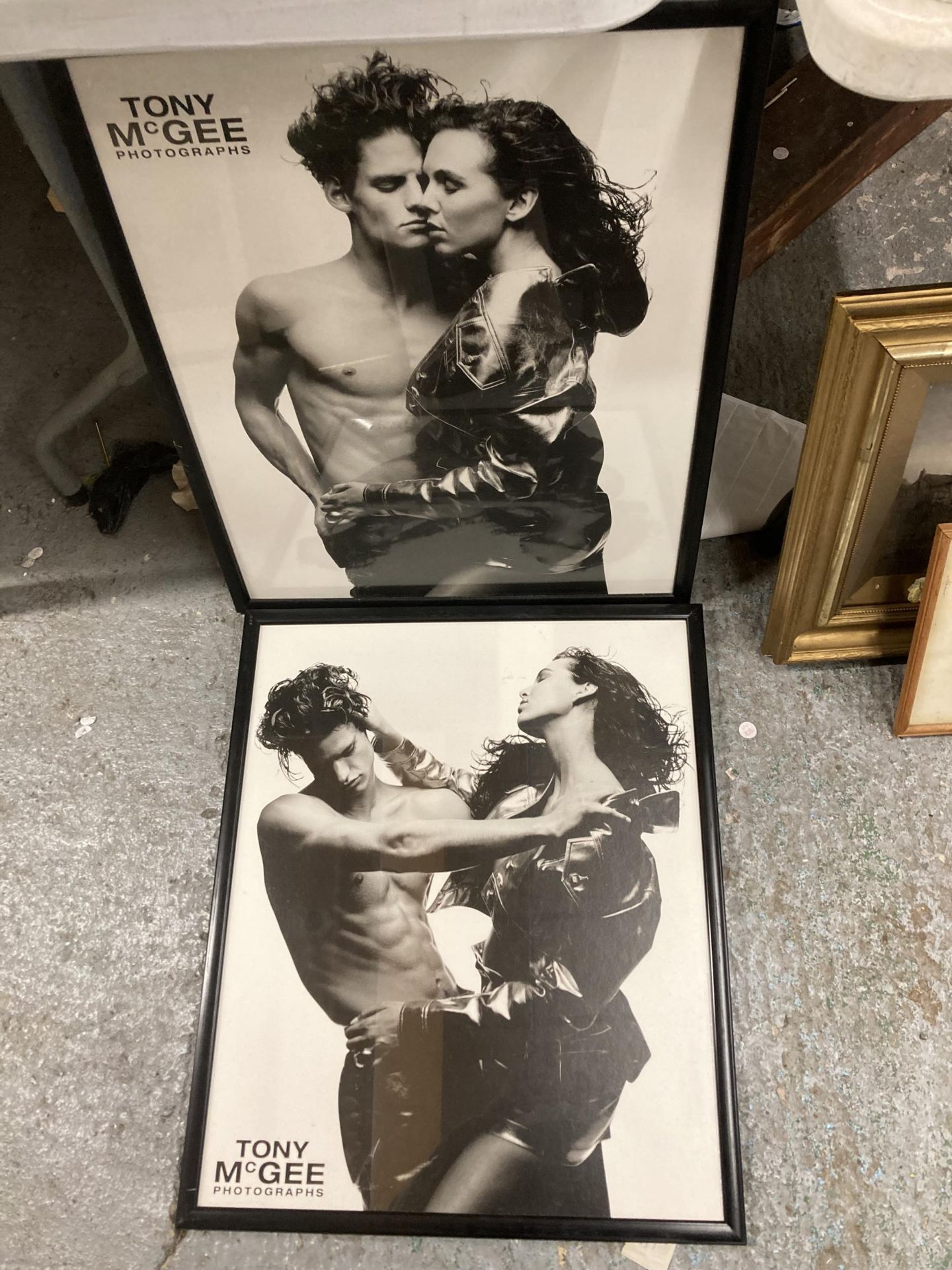 A PAIR OF TONY MCGEE LARGE EROTICA PHOTOGRAPH PRINTS