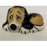 A LORNA BAILEY HAND PAINTED AND SIGNED DOZY DOG