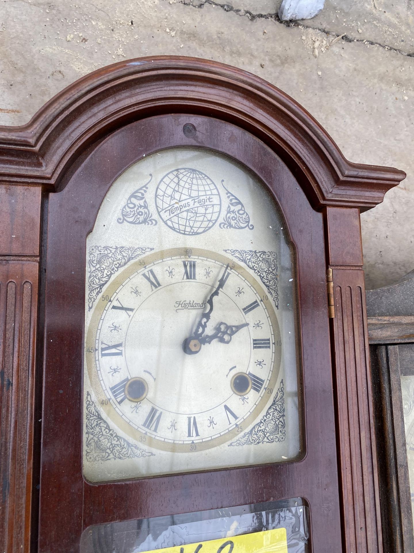 TWO CHIMING WALL CLOCKS AND A FURTHER QUARTZ WALL CLOCK - Image 2 of 4