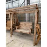 AN AS NEW EX DISPLAY CHARLES TAYLOR TWO SEATER SWING SEAT BENCH