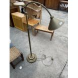 A MODERN BRASS ADJUSTABLE READING LAMP BY LAURA ASHLEY HOME