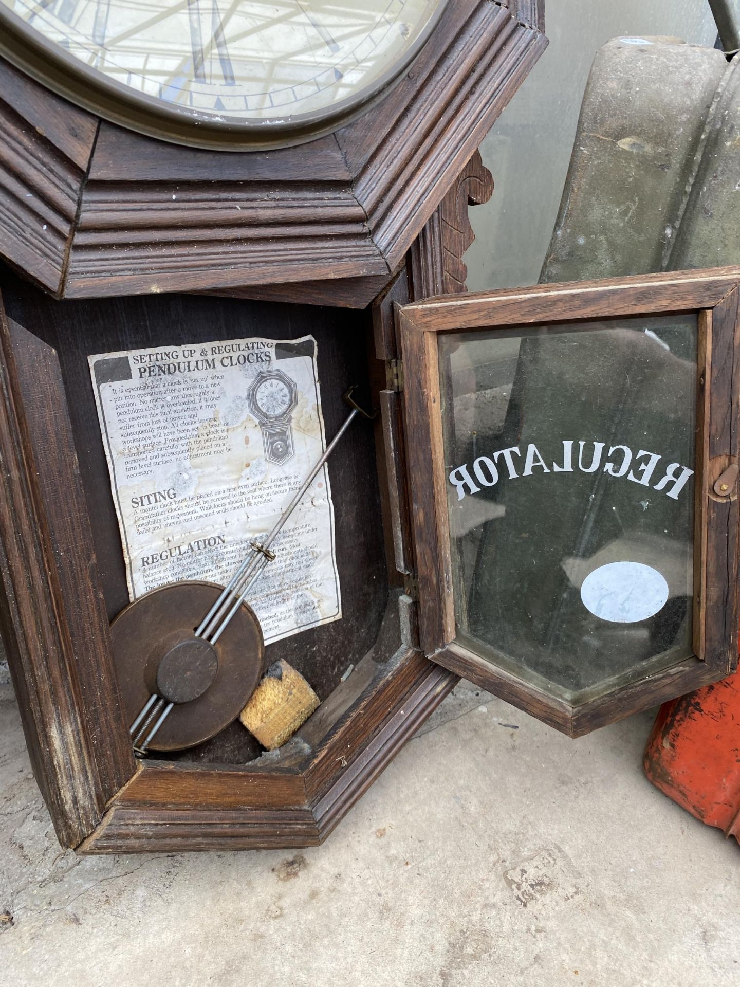 A VINTAGE WOODEN CASED WALL CLOCK AND A FURTHER PRESIDENT WOODEN CASED WALL CLOCK - Image 3 of 3