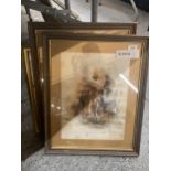 THREE FRAMED PRINTS - PAIR OF STREET SCENES AND A BLUE SKY EXAMPLE