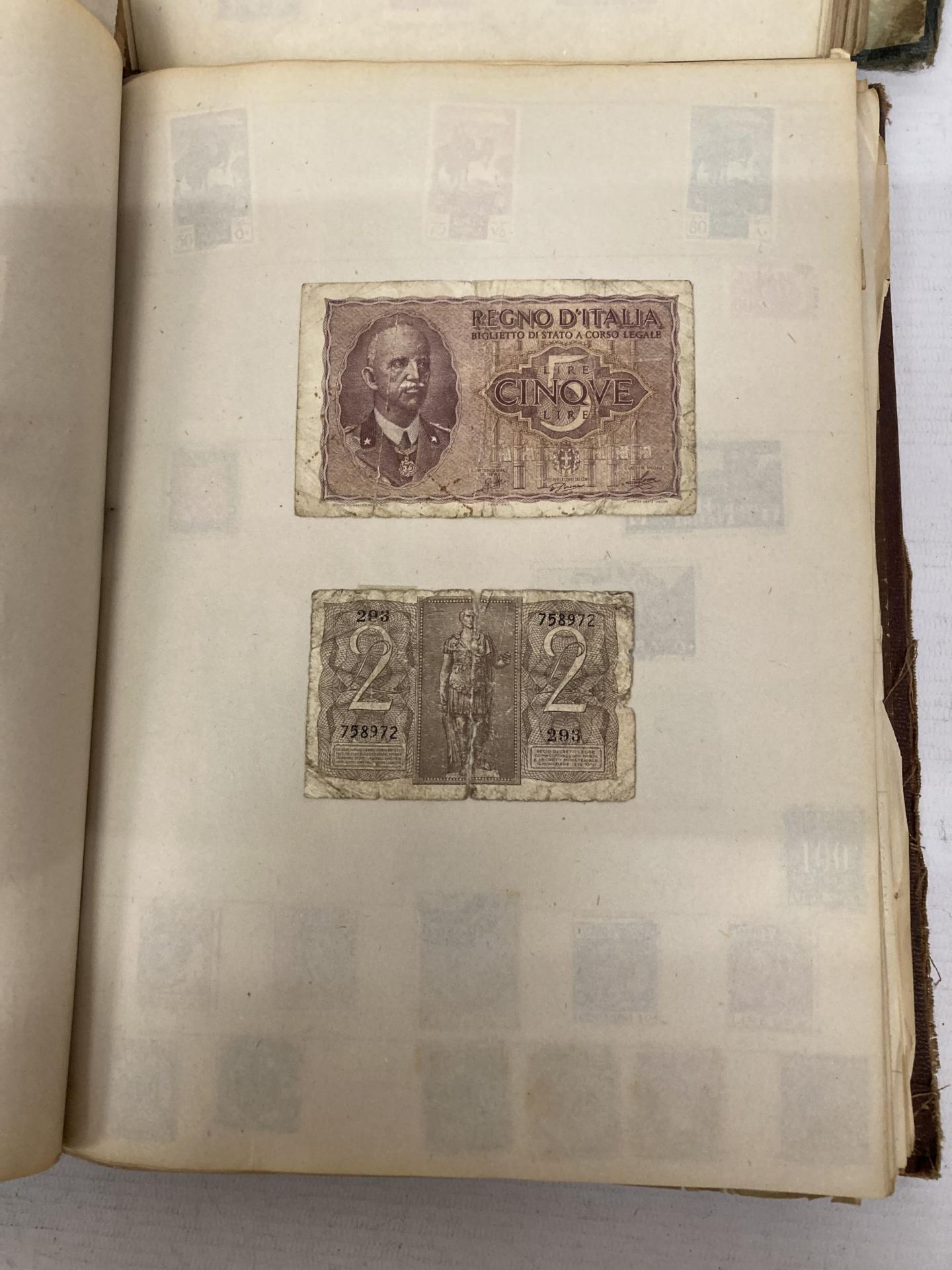 TWO OLD TIME ALBUMS CONTAINING A LARGE ORIGINAL COLLECTION OF WORLDWIDE EARLY STAMPS WITH MANY - Image 3 of 9