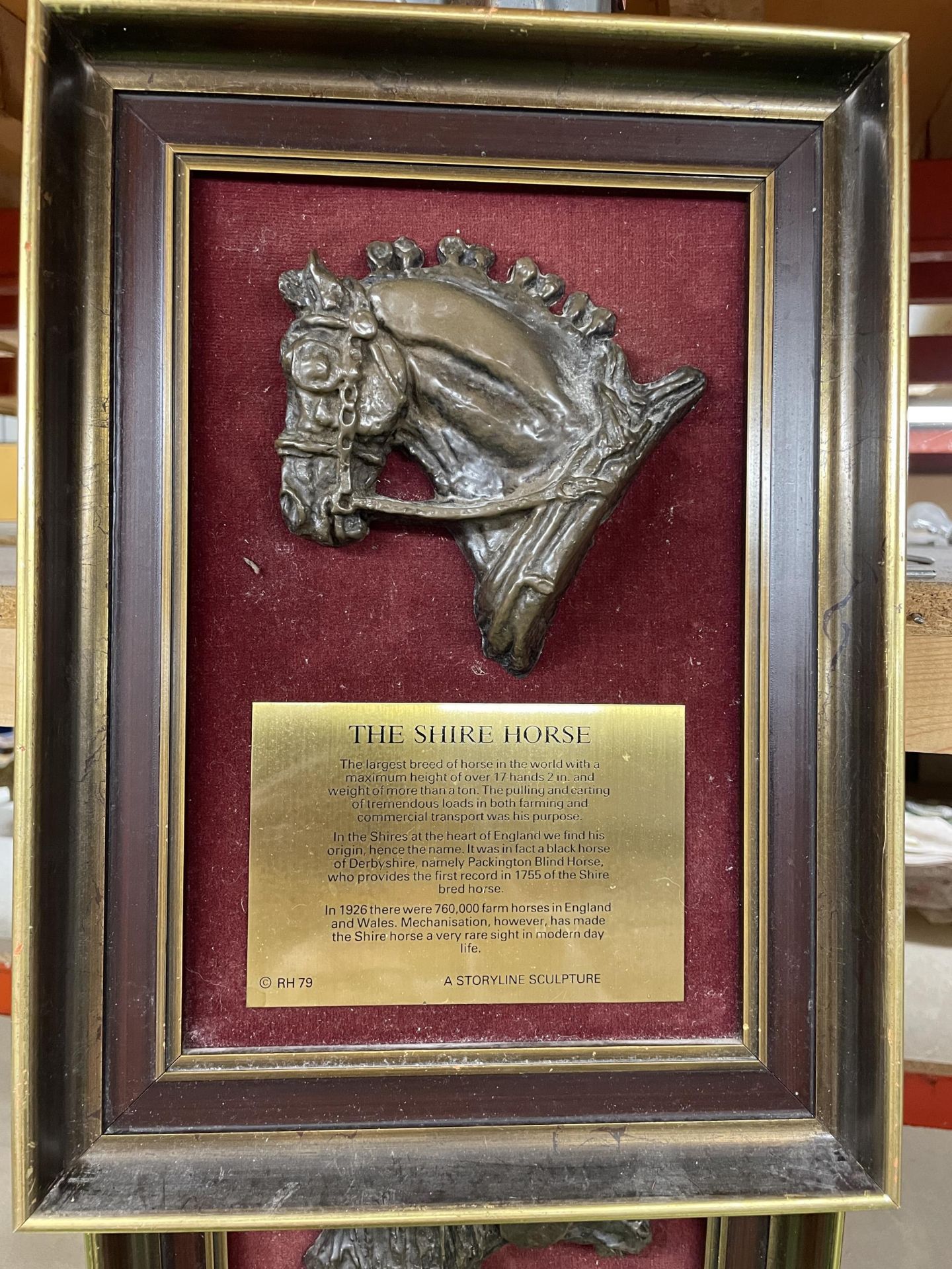 THREE WALL PLAQUES OF 3-D HORSES HEADS TO INCLUDE THE SHIRE HORSE, THE ARAB AND THE STEEPLECHASER - Image 2 of 4