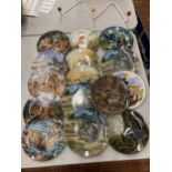 A COLLECTION OF CABINET PLATES, WILDLIFE, TIGERS ETC