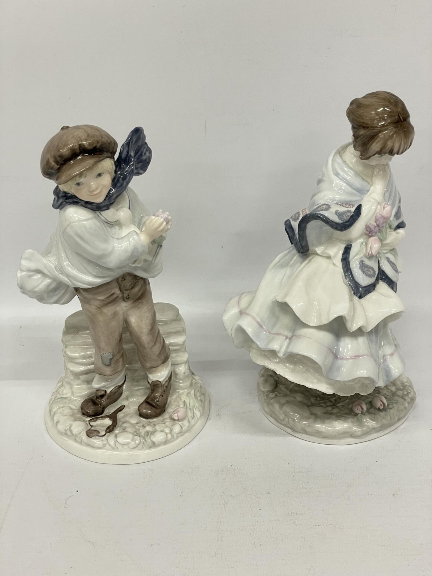 TWO LIMITED EDITION COALPORT FIGURES - 'THE BOY' AND 'VISITING DAY'