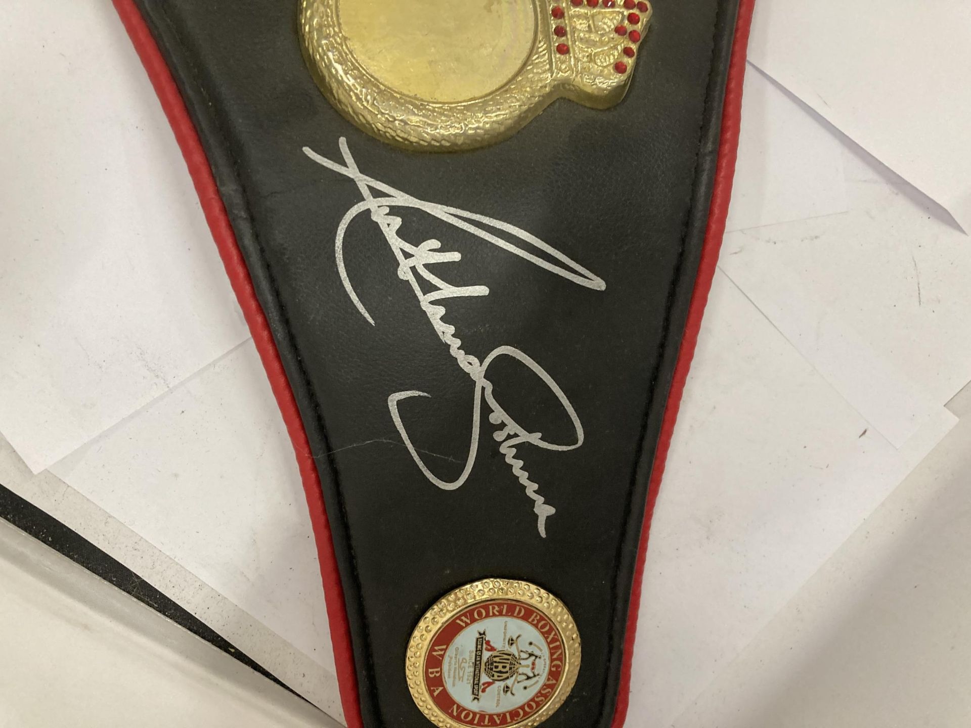 AN ANTHONY JOSHUA SIGNED W.B.A BELT - Image 3 of 4