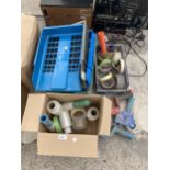 AN ASSORTMENT OF PACKING ITEMS TO INCLUDE TAPE GUNS, TAPE AND SHRINK WRAP ETC