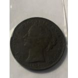 AN 1856 CANADIAN PROVINCES ONE PENNY TOKEN, BELIEVED VF