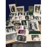 A QUANTITY OF VINTAGE WEDDING PHOTOGRAPHS, INVITATIONS ETC