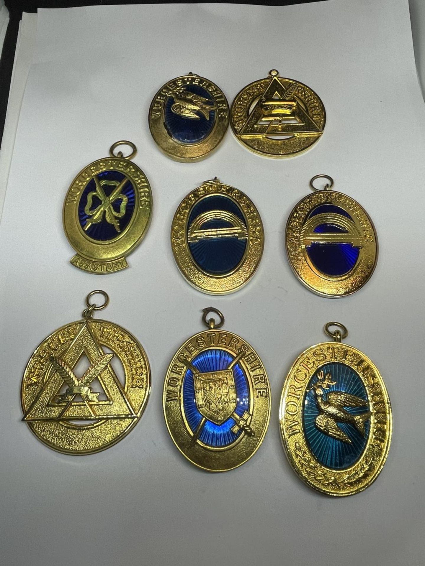 EIGHT VARIOUS MASONIC MEDALS