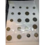 NINETEEN ASSORTED WORLD COINS BELIEVED TO CONTAIN 1938 IRAQ 10 FILS, PORTUGAL, AUSTRALIA, FRANCE
