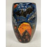 AN ANITA HARRIS HAND PAINTED AND SIGNED IN GOLD BAT VASE