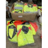 A LARGE QUANTITY OF HI VIZ AND REFLECTIVE JACKETS