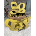 A LARGE ASSORTMENT OF WOODEN SIGN MAKING LETTERS
