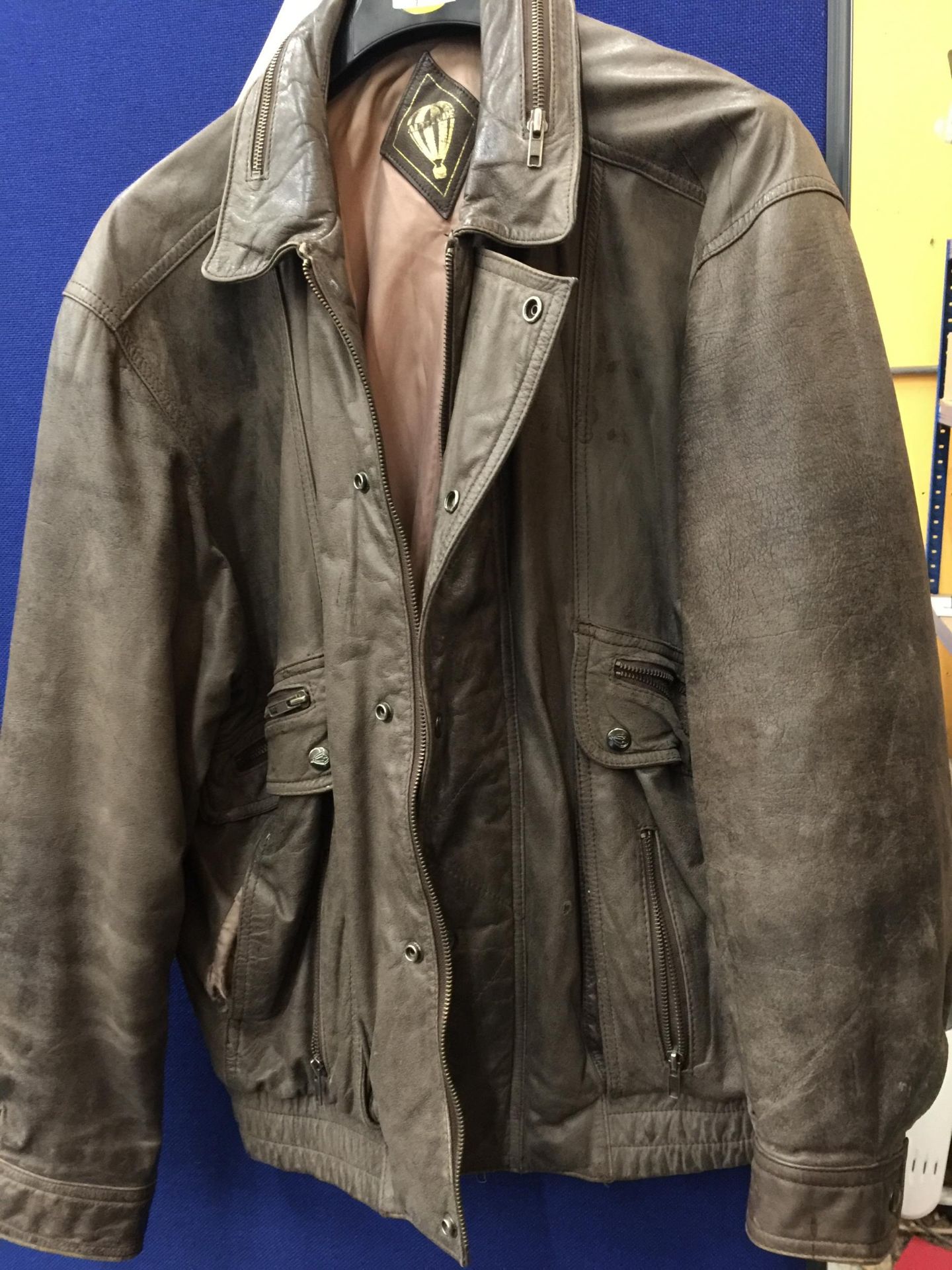 AN ALTITUDE GREY LEATHER JACKET
