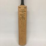 A CRICKET BAT SIGNED BY HAMPSHIRE 1867, ESSEX 1967, SUSSEX 1967, LEICESTERSHIRE 1967 AND