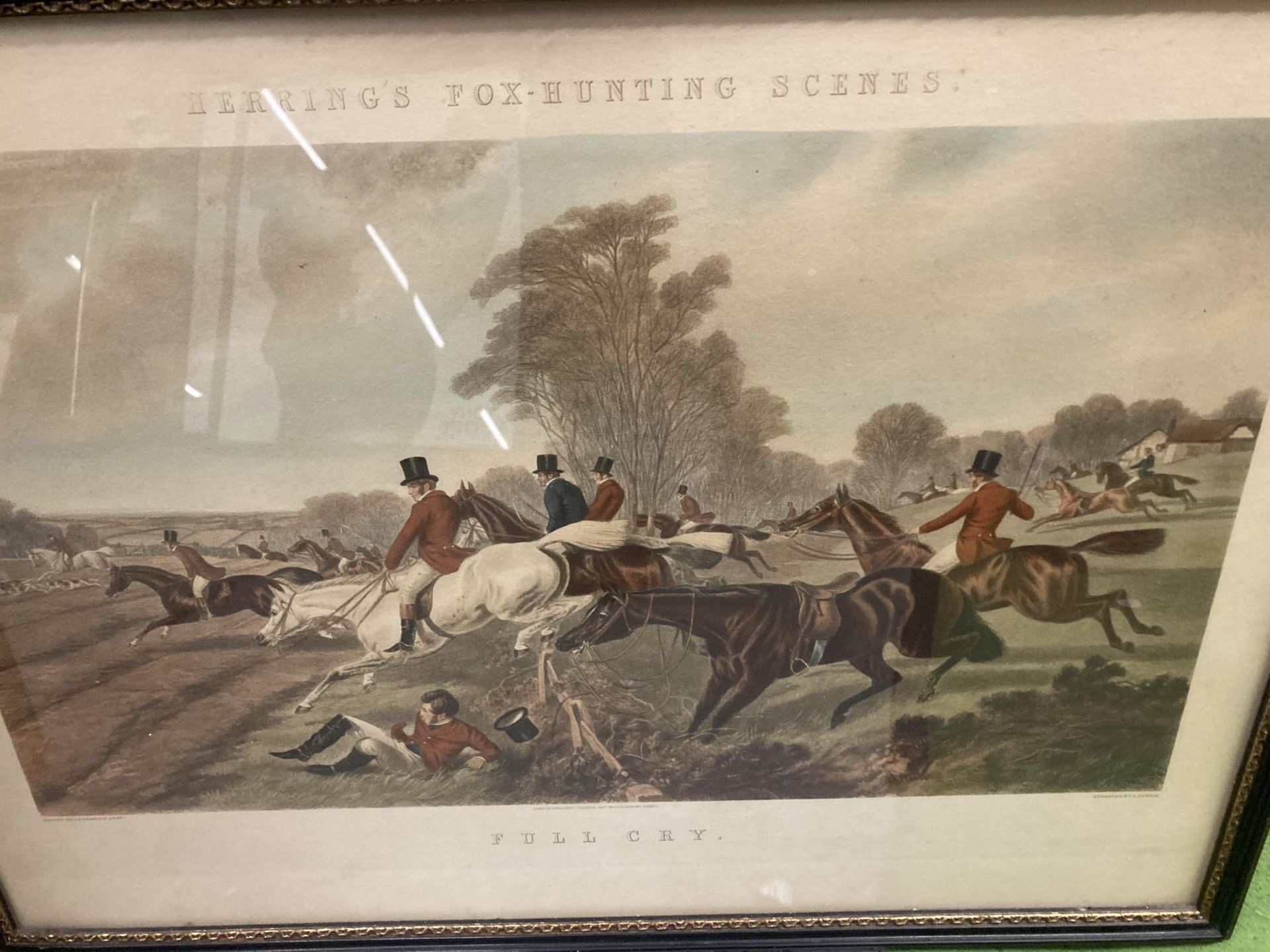 A SET OF FOUR VINTAGE HUNTING ENGRAVINGS - Bild 2 aus 5