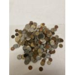 OVER THREE HUNDRED AND FIFTY ASSORTED FOREIGN COINS, RANGE OF DATES, TOTAL WEIGHT 1700G+