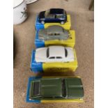 FOUR BOXED CORGI 'A CENTURY OF CARS' TO INCLUDE A RENAULT CLIO, 4 CV, 16 AND DAUPHINE