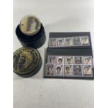 TWO NH MINT STRIPS OF GREAT BRITAIN PRINCESS OF WALES STAMPS TOGETHER WITH A CASED PRINCESS DIANA