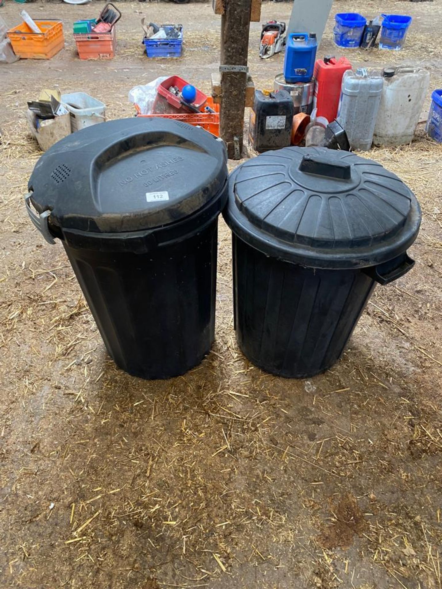 2 PLASTIC BINS + VAT